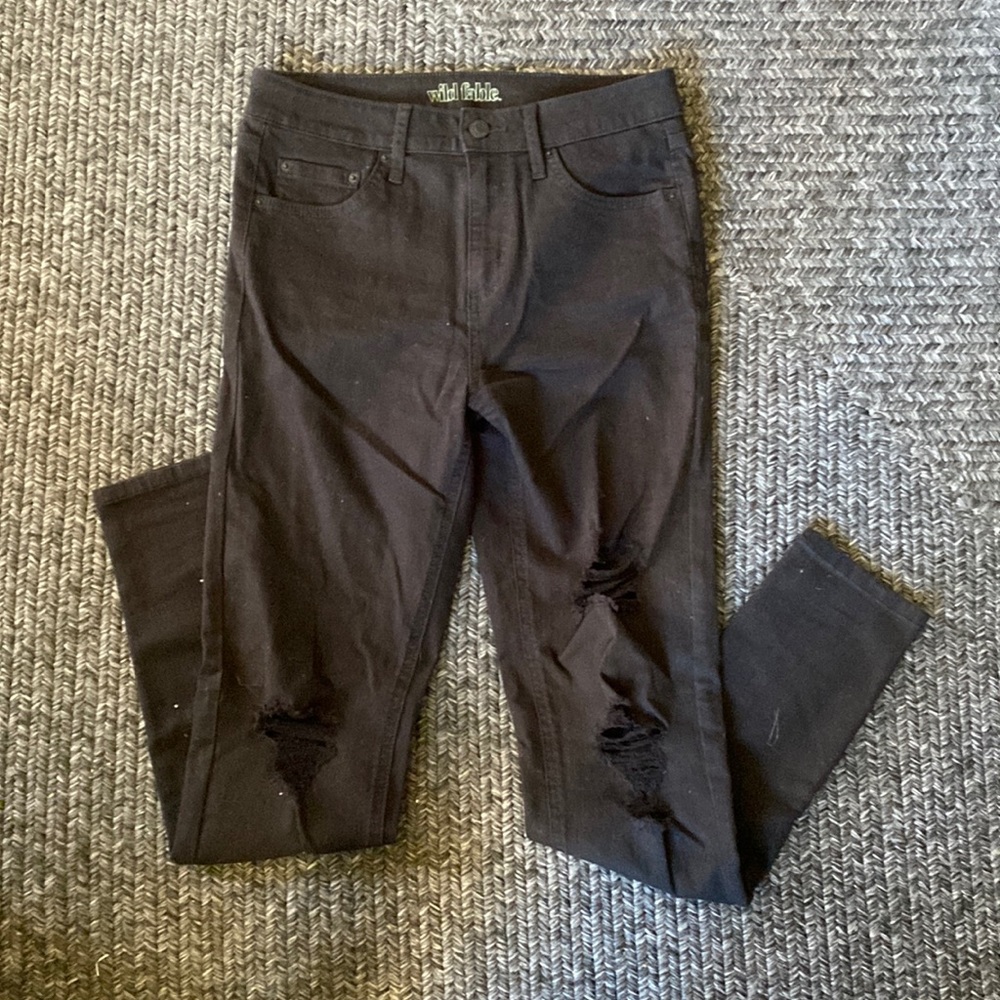 Black high rise jeans